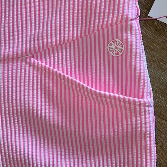 Lilly Pulitzer UPF 50+ Luxletic Corso Pant Havana Pink Performance Seersucker 8 - Picture 11 of 11